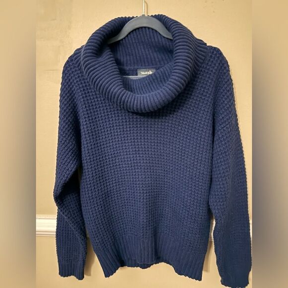 ModCloth Cowl Neck Blue Sweater size L - Picture 1 of 6